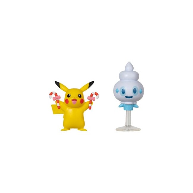 Pokémon pack 2 figurines Battle Figure Set Edition de Noël :Pikachu, Sorbébé